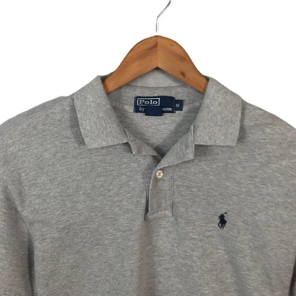 PO538 Mens Polo Ralph Lauren Designer Long Tail Polo Shirt M